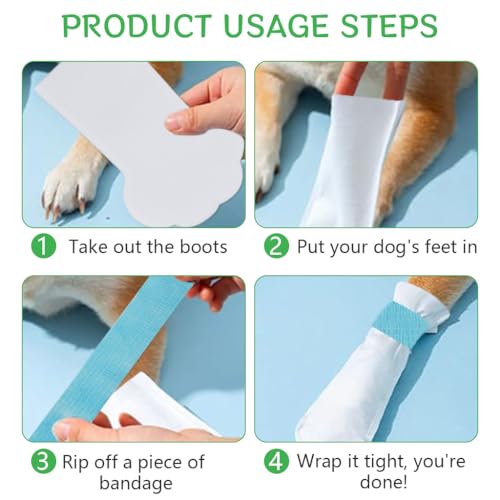Qpets® 40PCS Pet Walking Shoes Water Resistant Lining Design Eco Non-Woven Dog Boots Easy-tie Bandage Palm Sleeve Cover for Outdoor Medium Large Dogs Size L Qpets® 40PCS Pet Walking Shoes Water Resistant Lining Design Eco Non-Woven Dog Boots Easy-tie Bandage Palm Sleeve Cover for Outdoor Medium Large Dogs Size L
